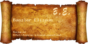 Baszler Elizeus névjegykártya